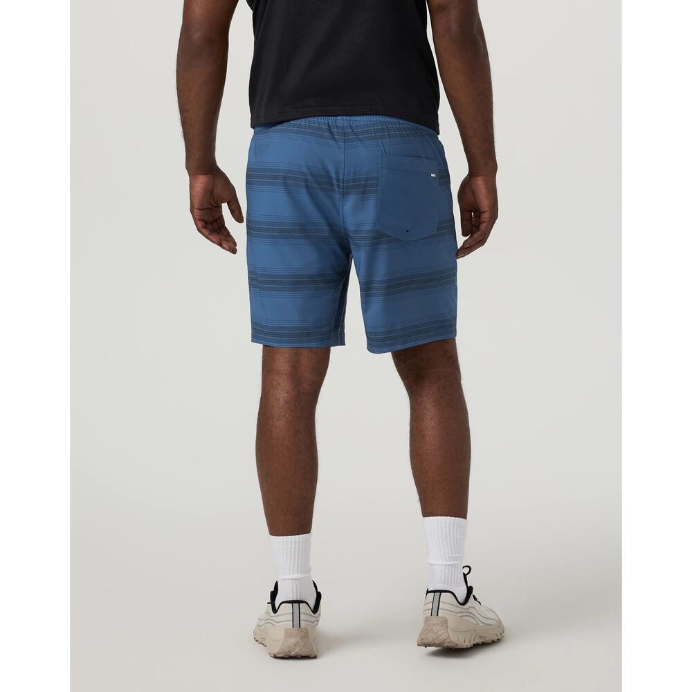 Vuori Mens Kore Short Lined 7" Size Medium Sea Gradient Stripe Blue Athletic Gym - Picture 11 of 11